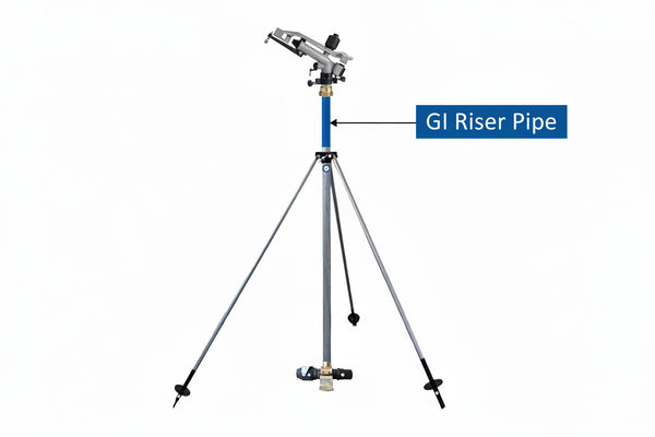 Raingun riser pipe